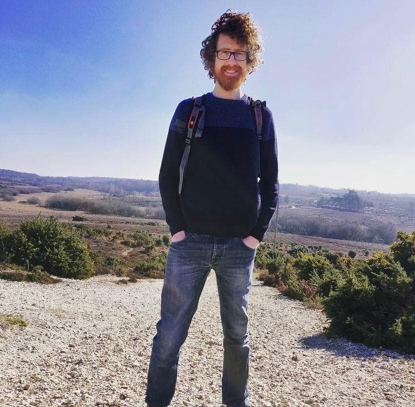 Portrait of Tom Barber on a local walk near Bournemouth